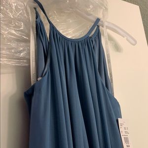 NWT David’s Bridal Steel Blue Bridesmaid Dress